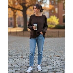 Vince Designer Scandi Girl Minimal Wool Yak Luxury Old Money Sweater- L